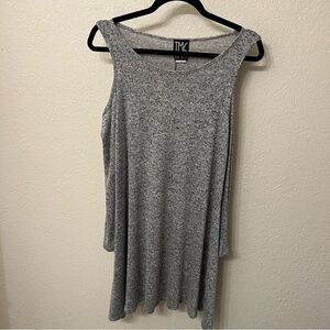 TMG Mini Dress Long Sleeve Open Shoulders Size Large